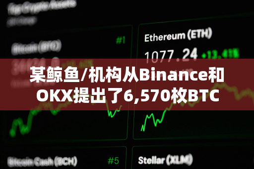 某鲸鱼/机构从Binance和OKX提出了6,570枚BTC