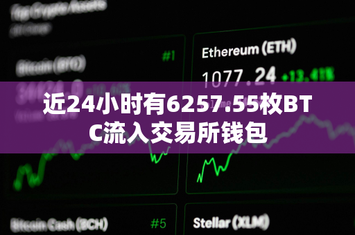 近24小时有6257.55枚BTC流入交易所钱包