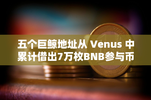 五个巨鲸地址从 Venus 中累计借出7万枚BNB参与币安新币挖矿