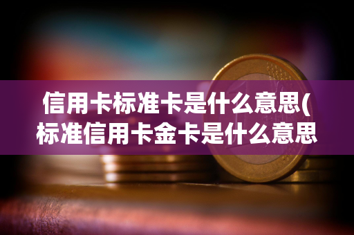 信用卡标准卡是什么意思(标准信用卡金卡是什么意思)