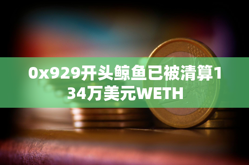 0x929开头鲸鱼已被清算134万美元WETH