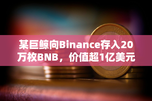 某巨鲸向Binance存入20万枚BNB，价值超1亿美元