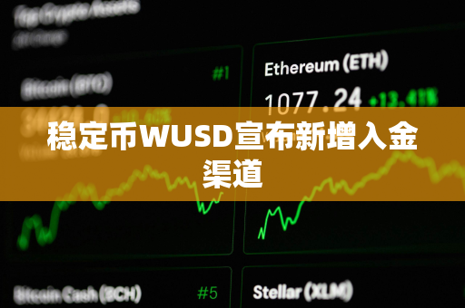 稳定币WUSD宣布新增入金渠道