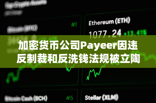 加密货币公司Payeer因违反制裁和反洗钱法规被立陶宛罚款1010万美元