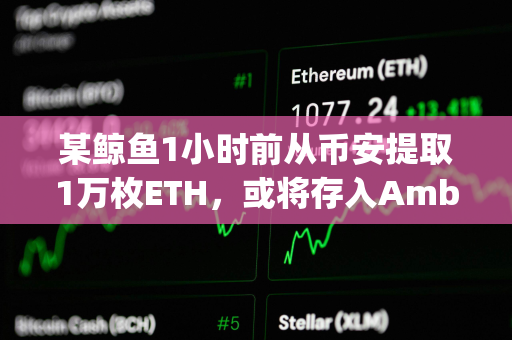 某鲸鱼1小时前从币安提取1万枚ETH，或将存入Amber Group