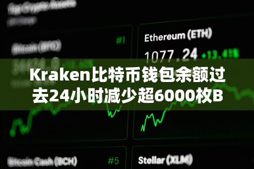 Kraken比特币钱包余额过去24小时减少超6000枚BTC