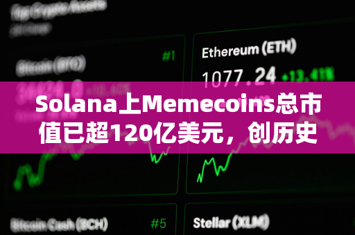 Solana上Memecoins总市值已超120亿美元，创历史新高