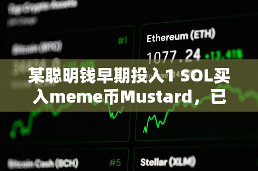 某聪明钱早期投入1 SOL买入meme币Mustard，已浮盈超4000倍收益