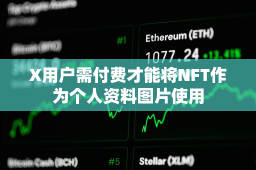 X用户需付费才能将NFT作为个人资料图片使用