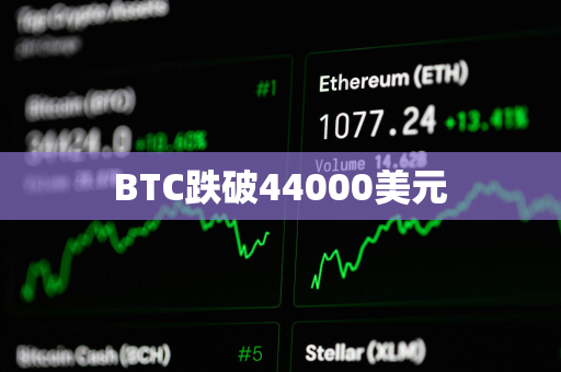 BTC跌破44000美元