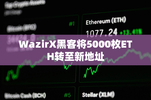 WazirX黑客将5000枚ETH转至新地址