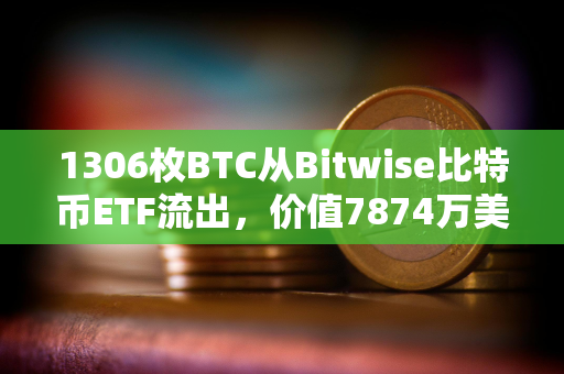 1306枚BTC从Bitwise比特币ETF流出，价值7874万美元