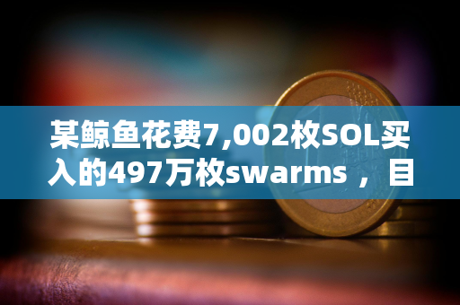 某鲸鱼花费7,002枚SOL买入的497万枚swarms ，目前浮盈30万美元