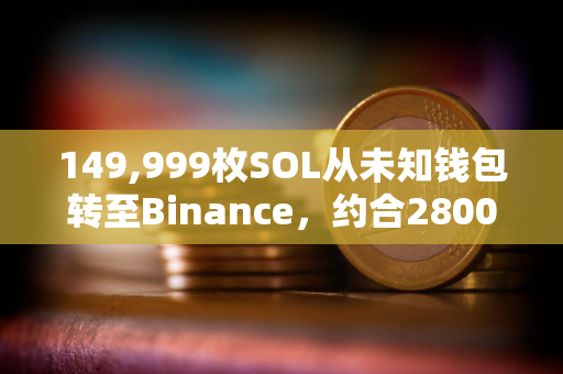 149,999枚SOL从未知钱包转至Binance，约合2800万美元