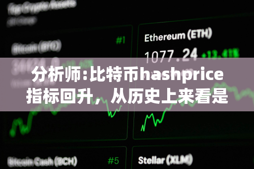 分析师:比特币hashprice指标回升，从历史上来看是一个看涨信号