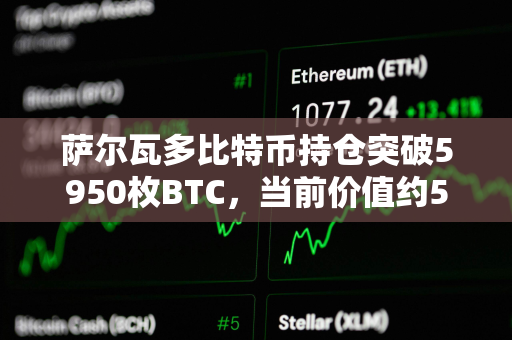 萨尔瓦多比特币持仓突破5950枚BTC，当前价值约5.65亿美元