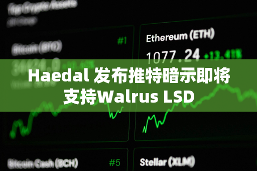 Haedal 发布推特暗示即将支持Walrus LSD