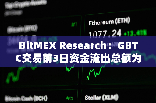 BitMEX Research：GBTC交易前3日资金流出总额为11.69亿美元