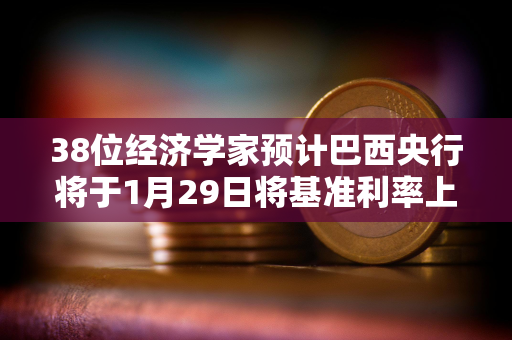 38位经济学家预计巴西央行将于1月29日将基准利率上调100个基点至13.25%