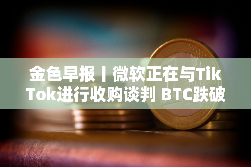 金色早报丨微软正在与TikTok进行收购谈判 BTC跌破102000美元