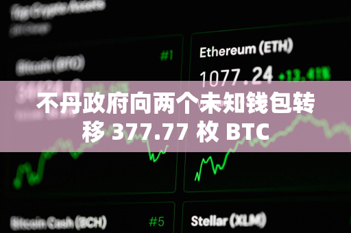 不丹政府向两个未知钱包转移 377.77 枚 BTC