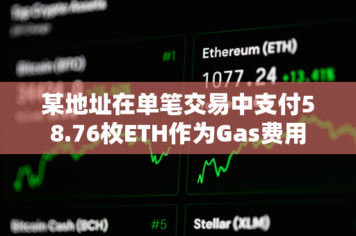 某地址在单笔交易中支付58.76枚ETH作为Gas费用