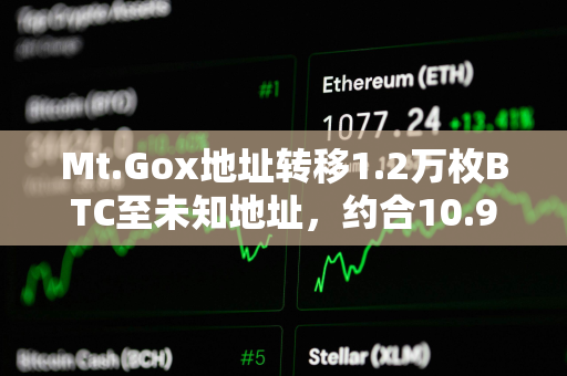 Mt.Gox地址转移1.2万枚BTC至未知地址，约合10.9亿美元