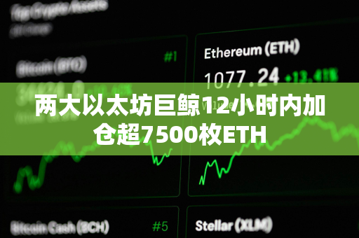 两大以太坊巨鲸12小时内加仓超7500枚ETH