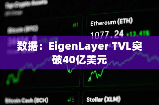 数据：EigenLayer TVL突破40亿美元