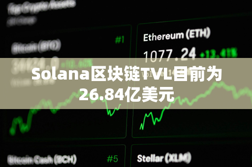 Solana区块链TVL目前为26.84亿美元