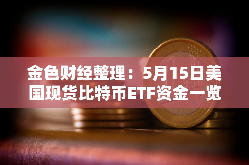 金色财经整理：5月15日美国现货比特币ETF资金一览