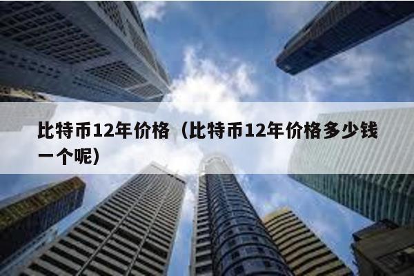 比特币12年价格（比特币12年价格多少钱一个呢）