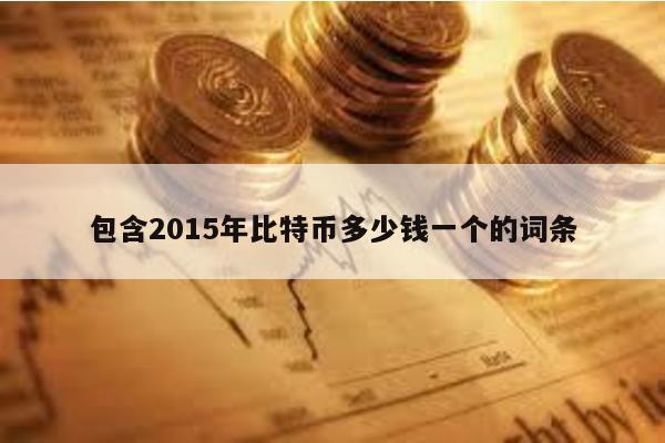 包含2015年比特币多少钱一个的词条