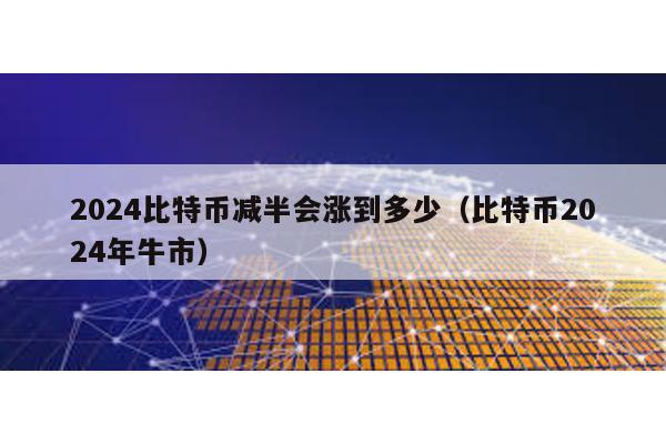 2024比特币减半会涨到多少（比特币2024年牛市）