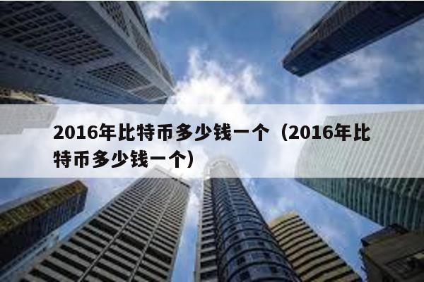 2016年比特币多少钱一个（2016年比特币多少钱一个）