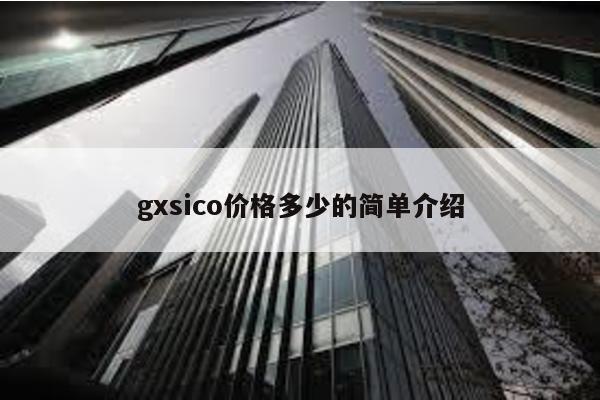 gxsico价格多少的简单介绍