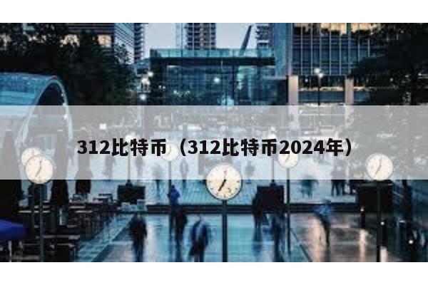 312比特币（312比特币2024年）